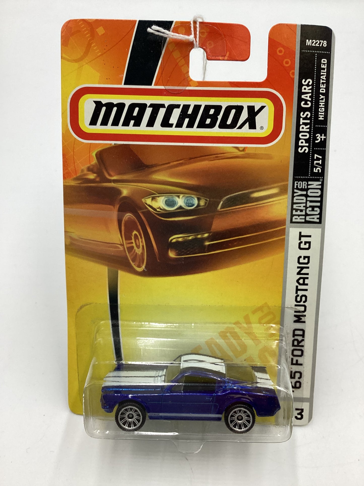 Matchbox Sports Cars #13 65 Ford Mustang Blue 208A