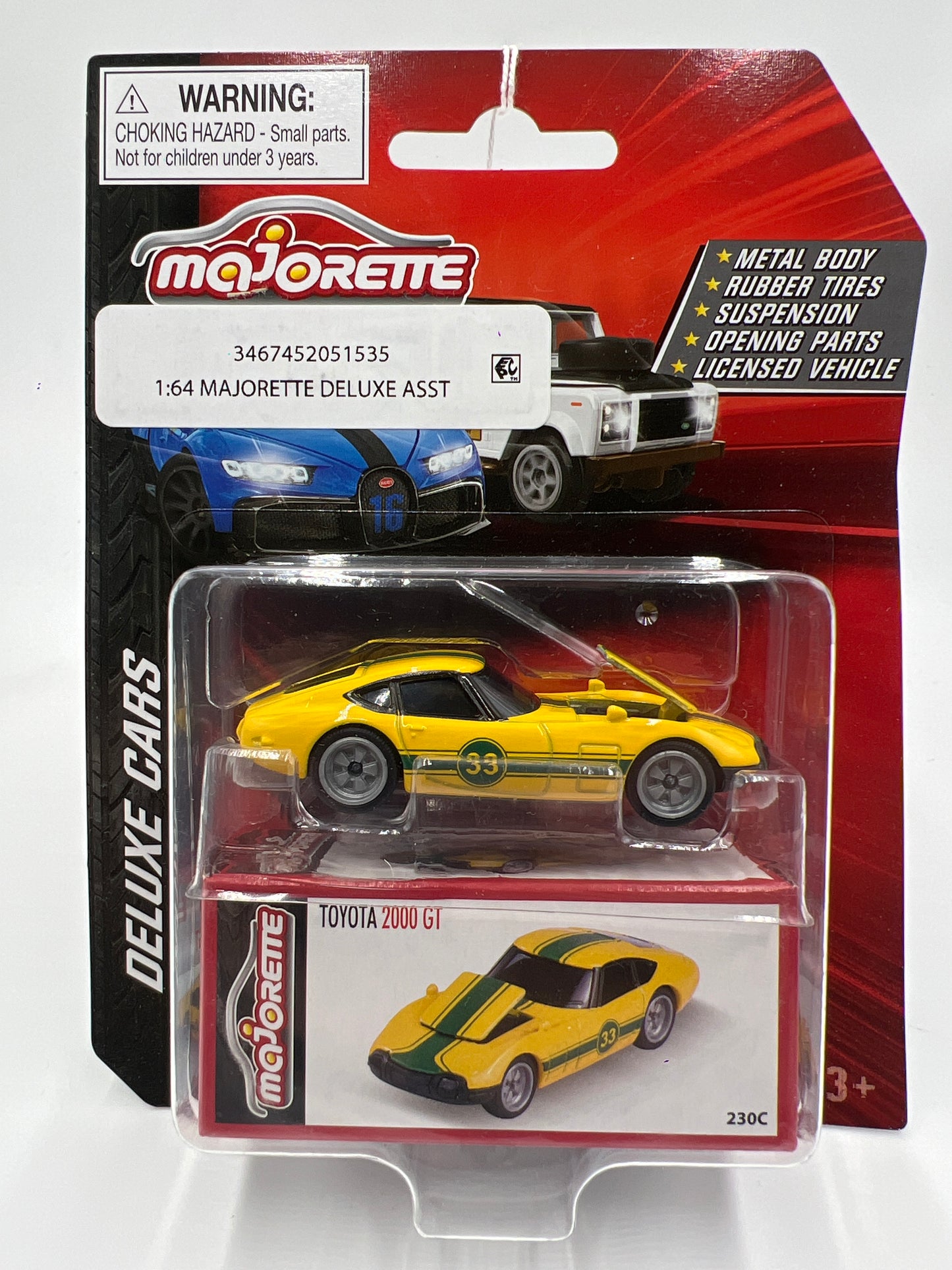 Majorette Deluxe Cars Toyota 2000 GT Yellow 112H