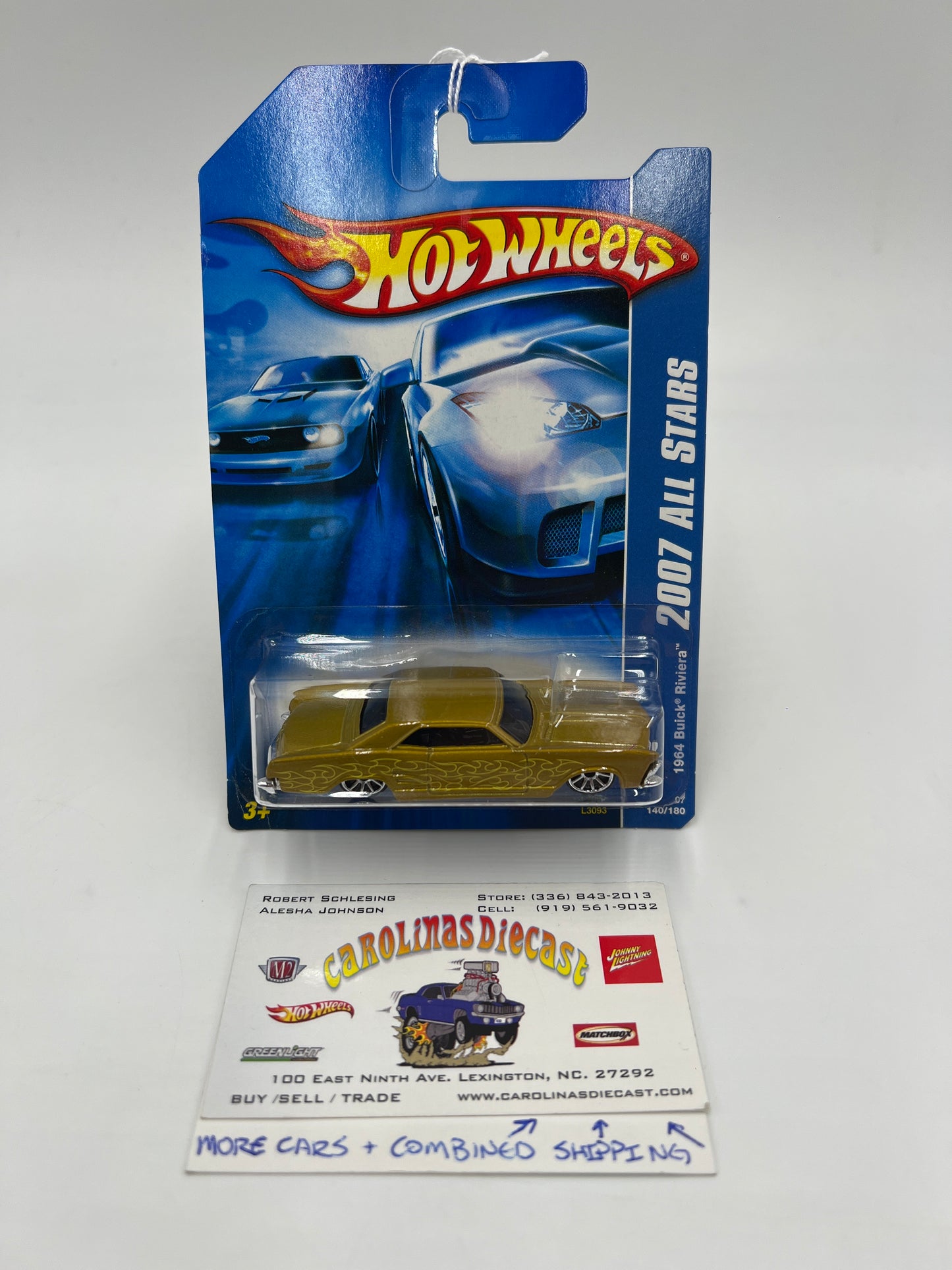 2007 Hot Wheels All Stars #140 1964 Buick Riviera Gold 60E