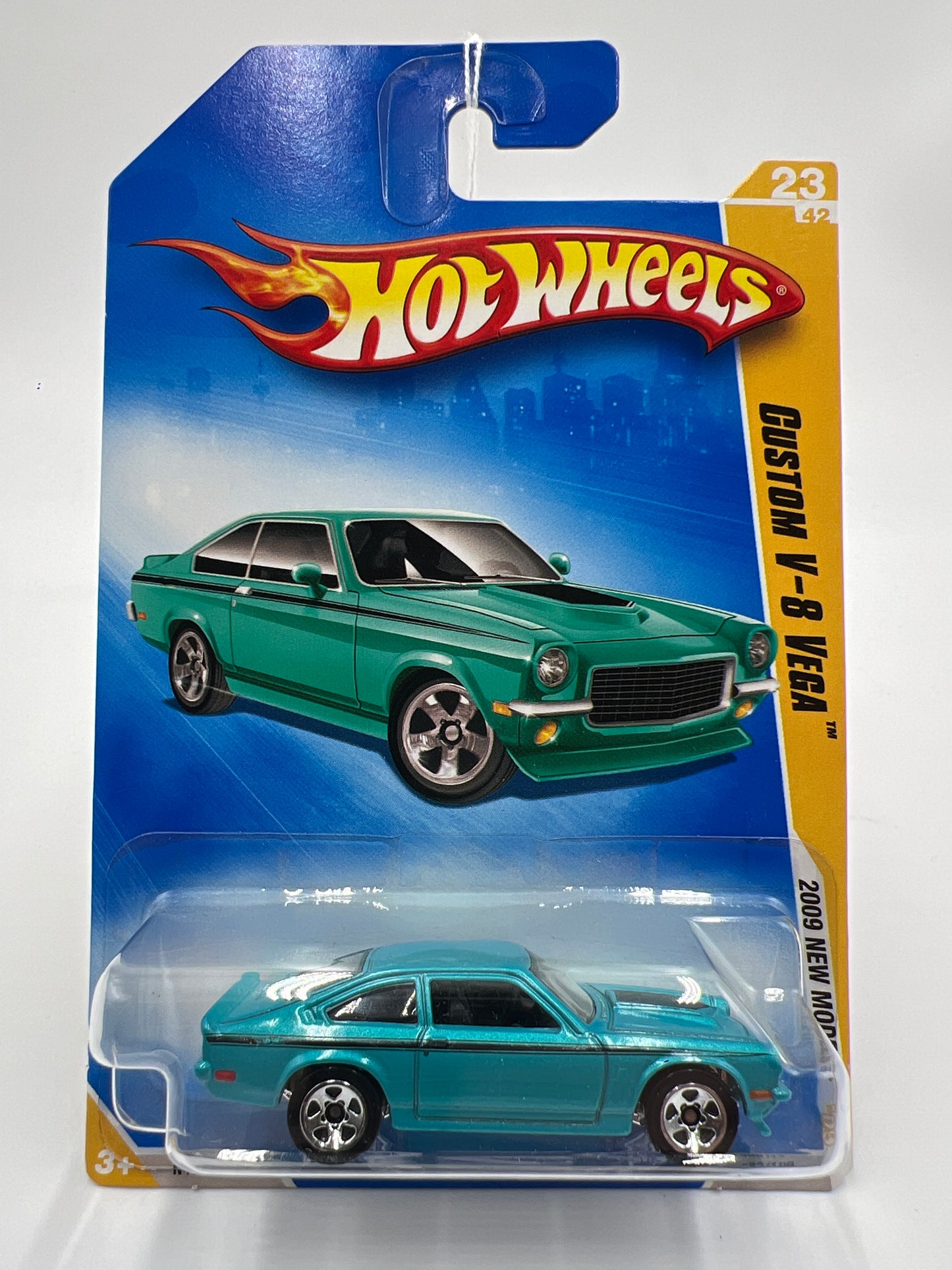 2009 Hot Wheels New Models #23 Custom V-8 Vega Light Blue 9H