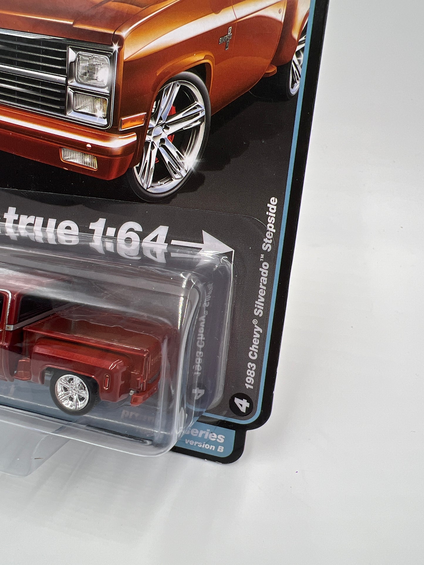 Auto World Muscle Trucks Release 1 Version B 1983 Chevy Silverado Stepside Orange 184C