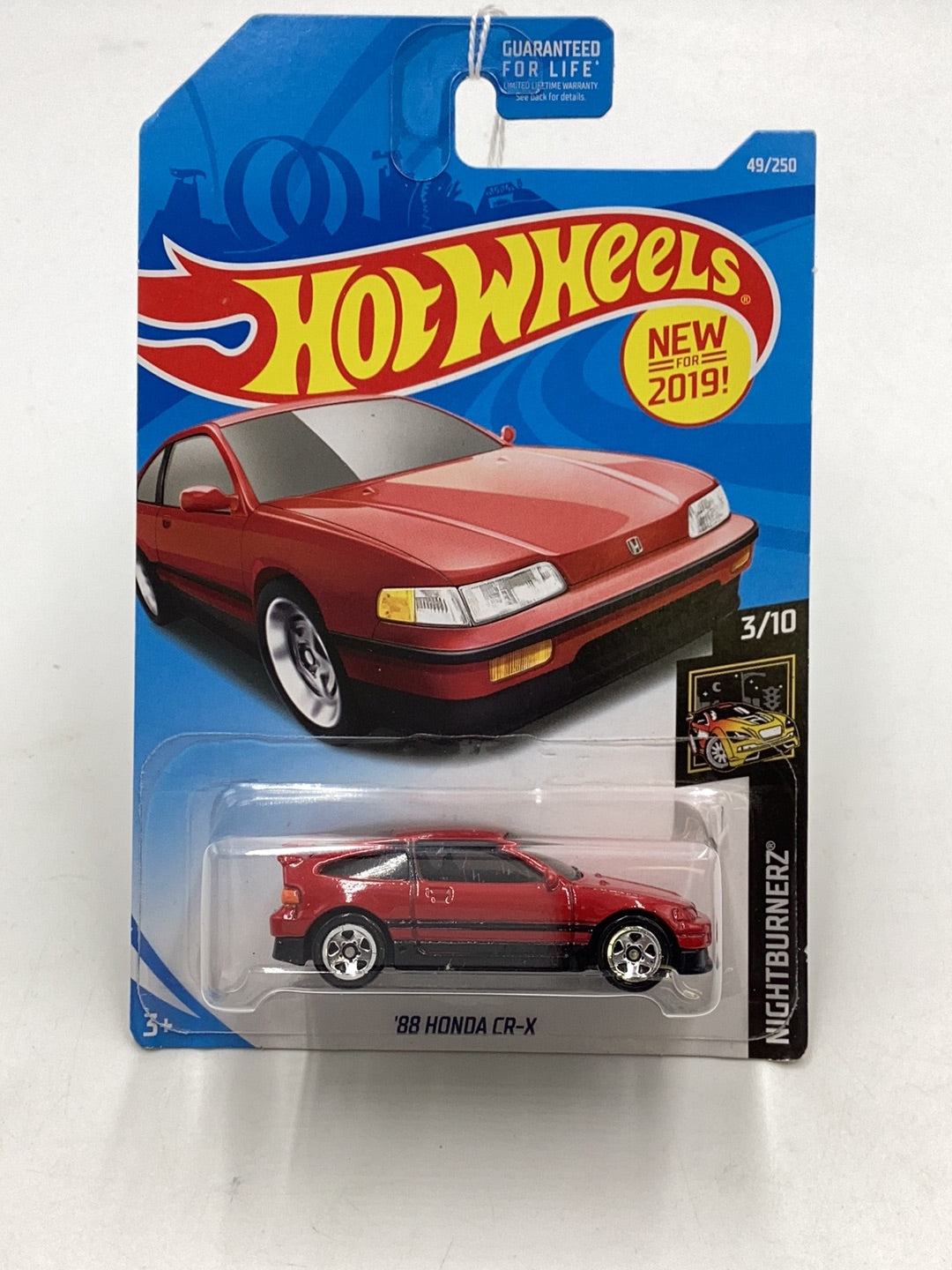 2019 Hot wheels #49 88 Honda CR-X Red 77F