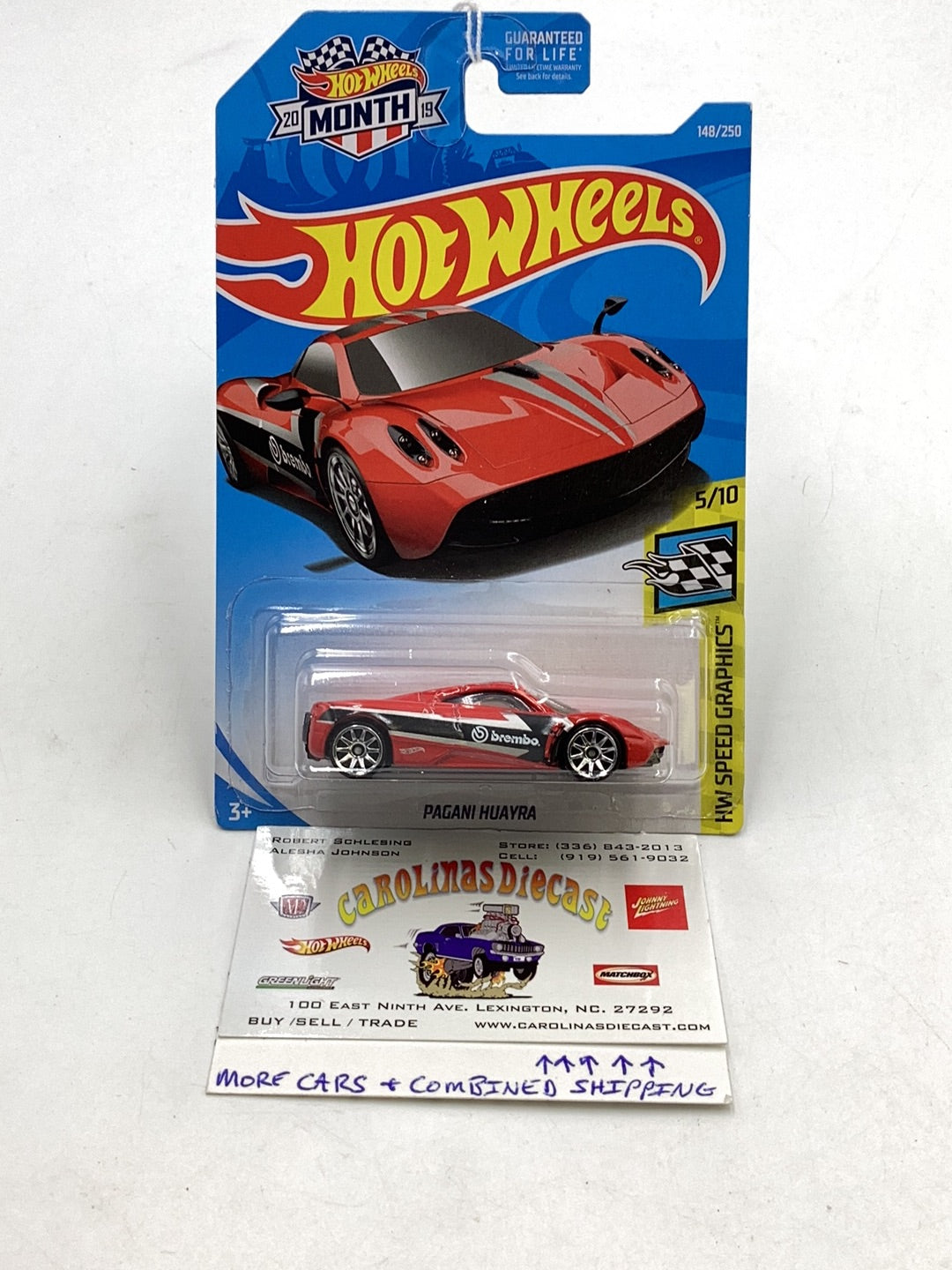 2019 Hot wheels #148 Pagani Huayra red #103B