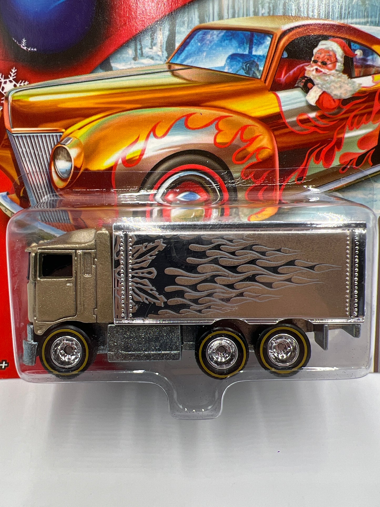 2007 Hot Wheels Holiday Rods #3 Hiway Hauler Gold W/Real Riders 245G
