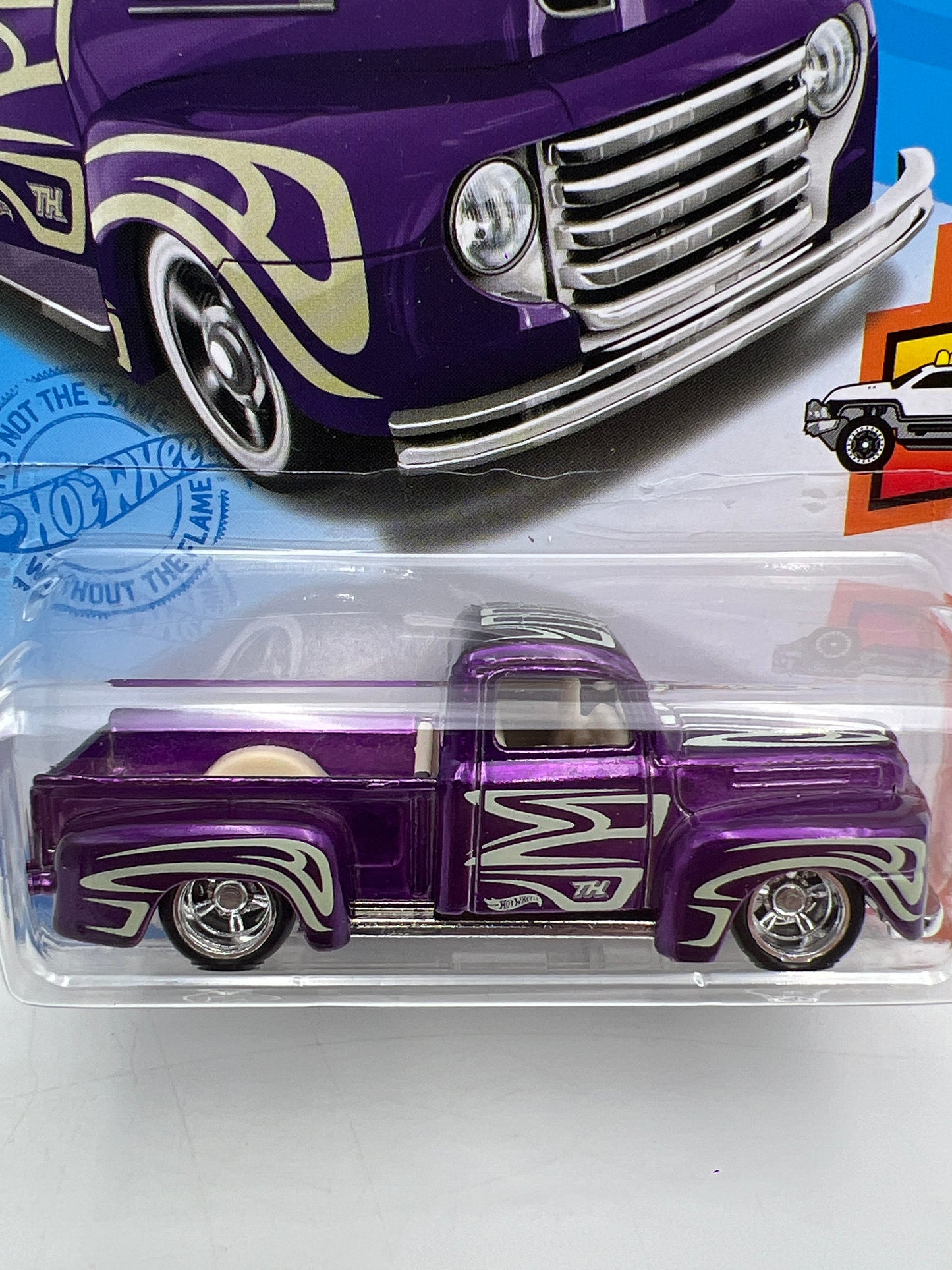 2021 Hot Wheels Factory Sealed Super Treasure Hunt #225 49 Ford F1 Purple W/Protector