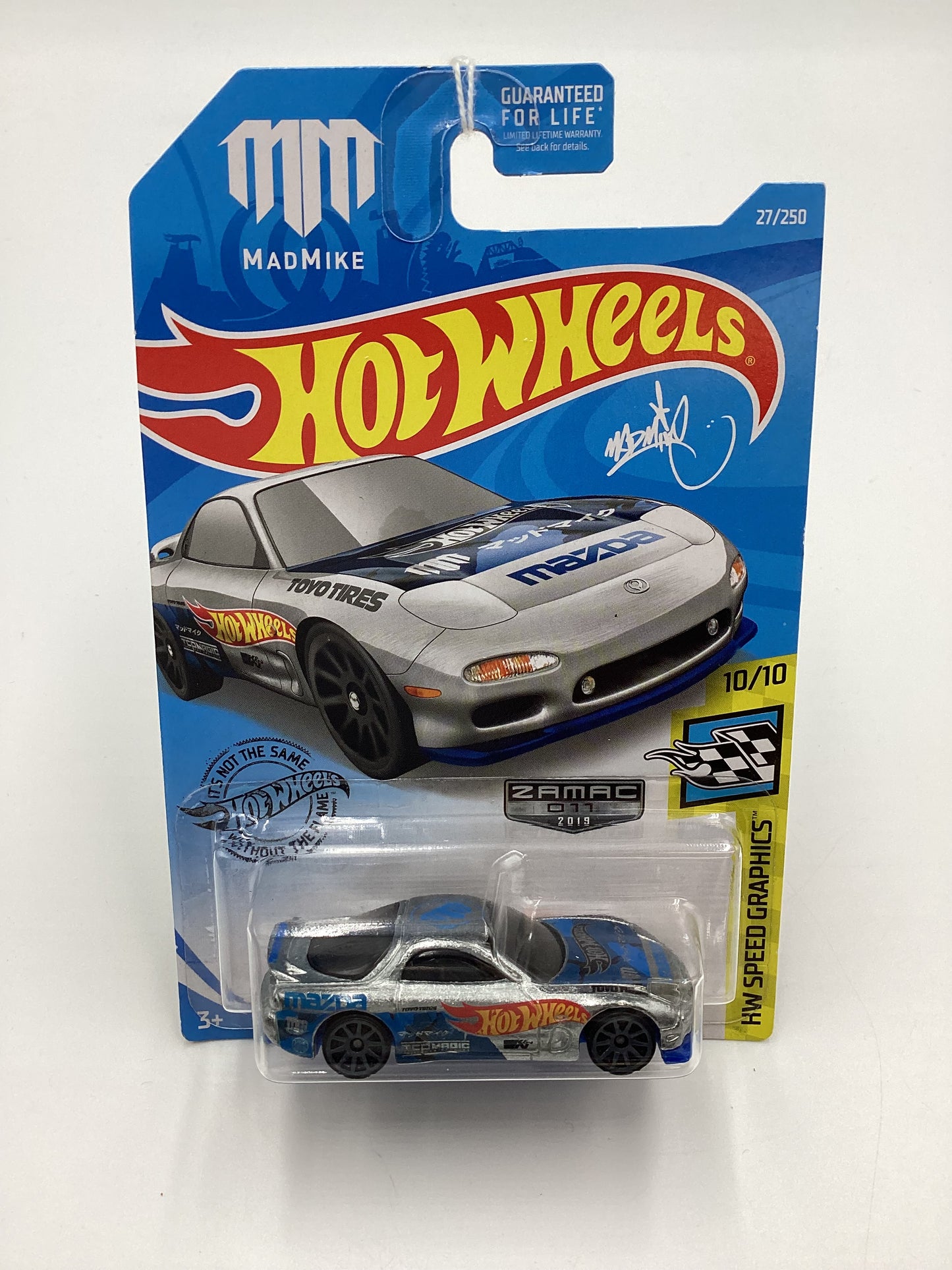 2019 Hot Wheels #27 95 Mazda RX-7 Walmart Exclusive Zamac #11 Mad Mike 143G