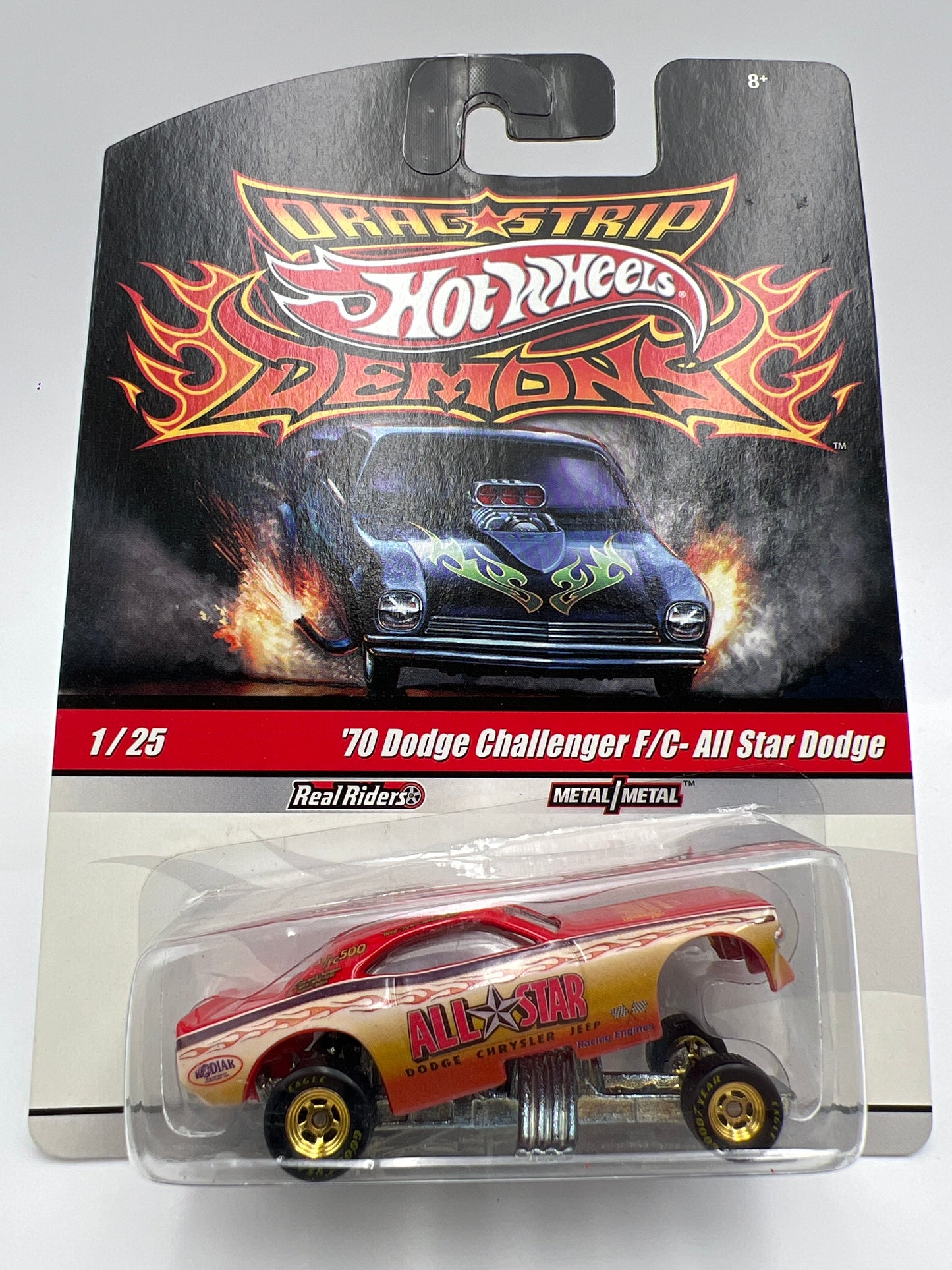 Hot Wheels Drag Strip Demons #1 70 Dodge Challenger F/C All Star Dodge W/Protector