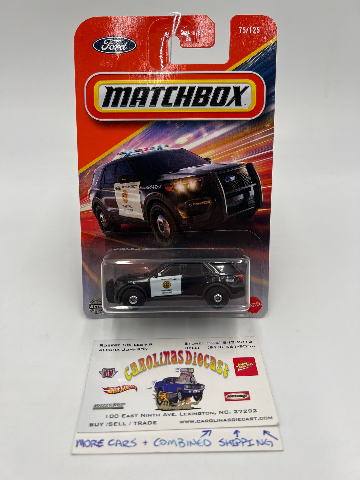 2025 Matchbox #75 Ford Police Interceptor Utility Black 213D