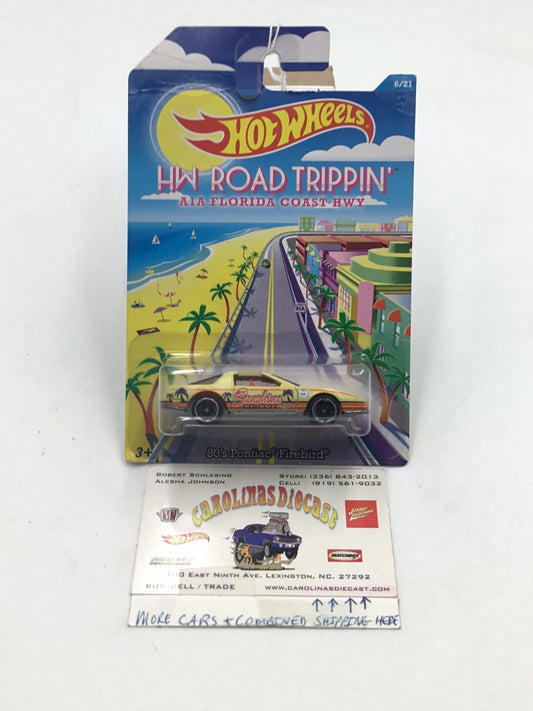 Hot Wheels Road Trippin 80’s Pontiac Firebird #6 (Bad Card) Y4