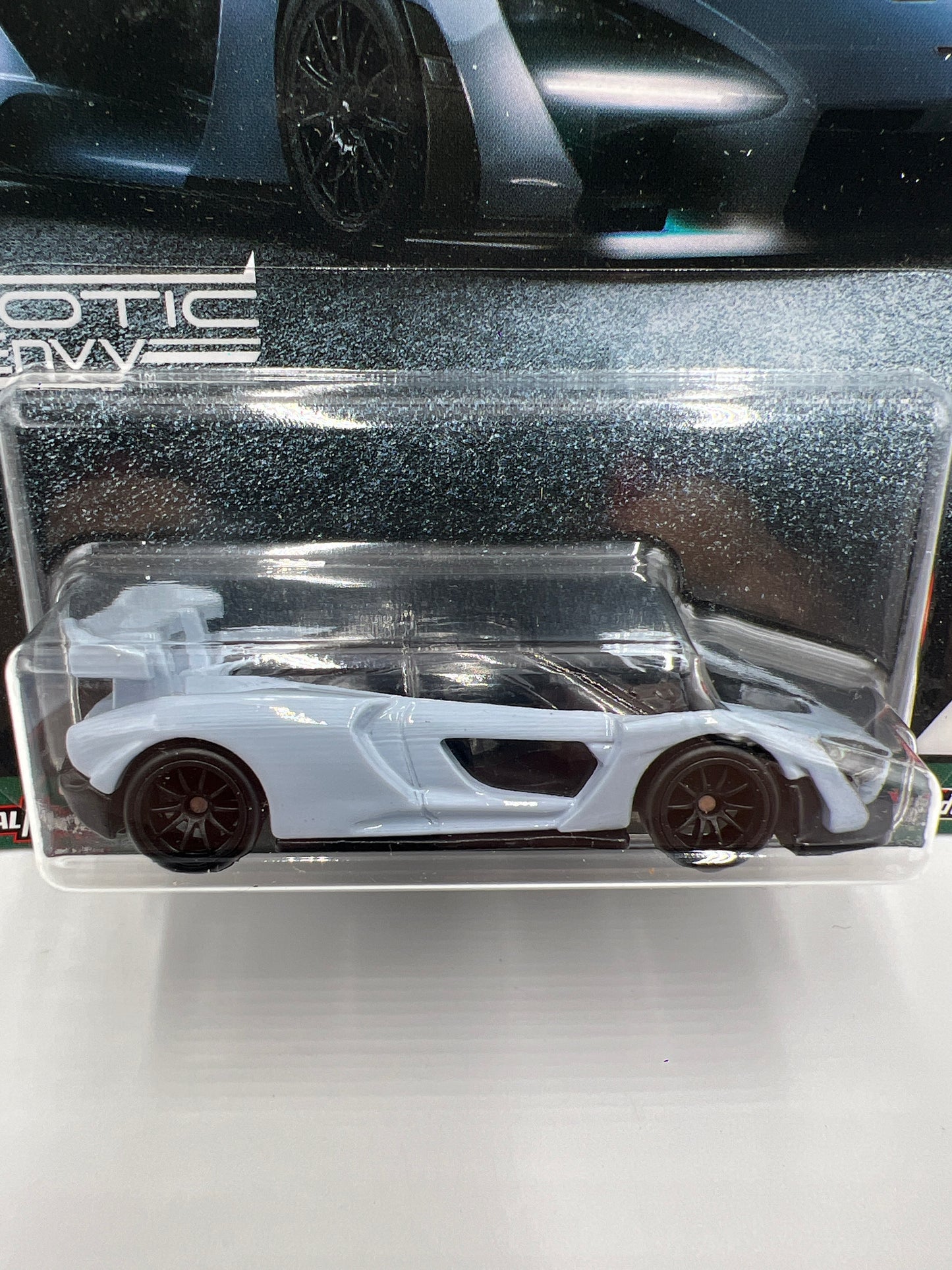 Hot Wheels Premium Exotic Envy #1 McLaren Senna Light Gray 245B