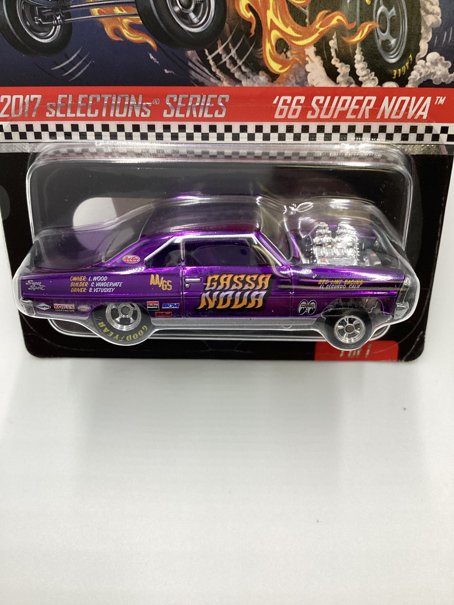 2017 Hot Wheels RLC sELECTIONs Series 66 Super Nova Purple 4512/11500 with protector