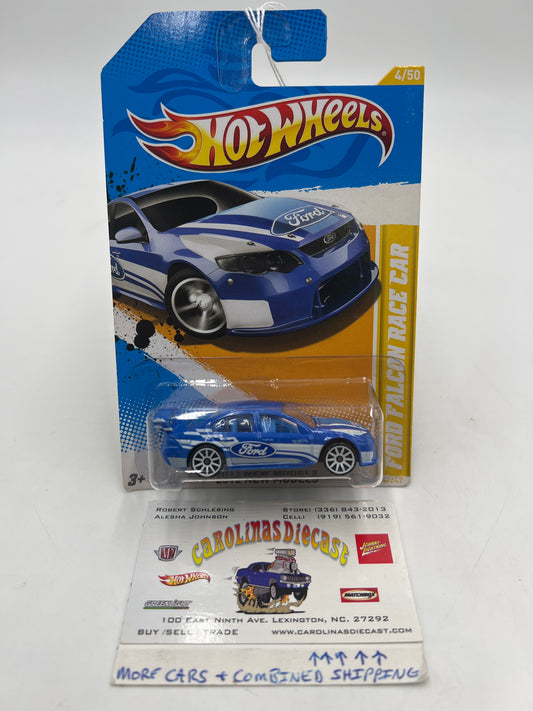 2012 Hot Wheels New Models #4 Ford Falcon Race Car Blue 35E