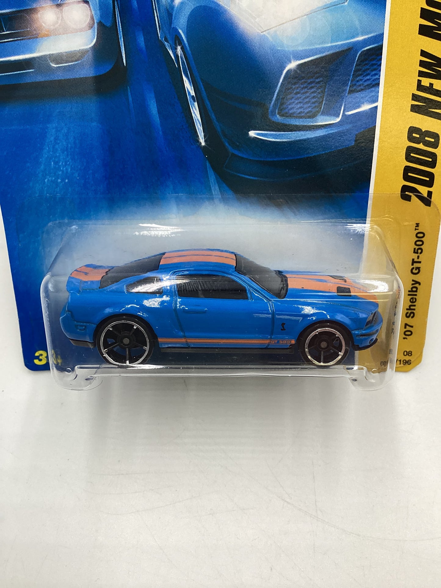 2008 Hot Wheels New Models #1 07 Shelby GT-500 Blue 23G