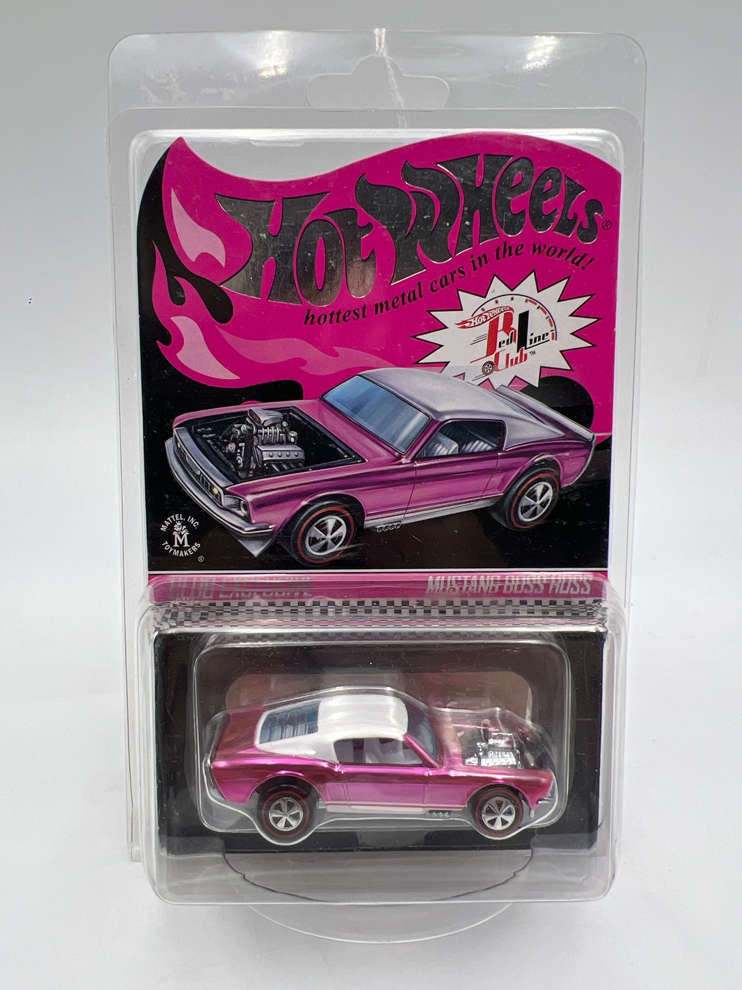 Hot Wheels RLC Club Exclusive Mustang Boss Hoss Pink W/Protector