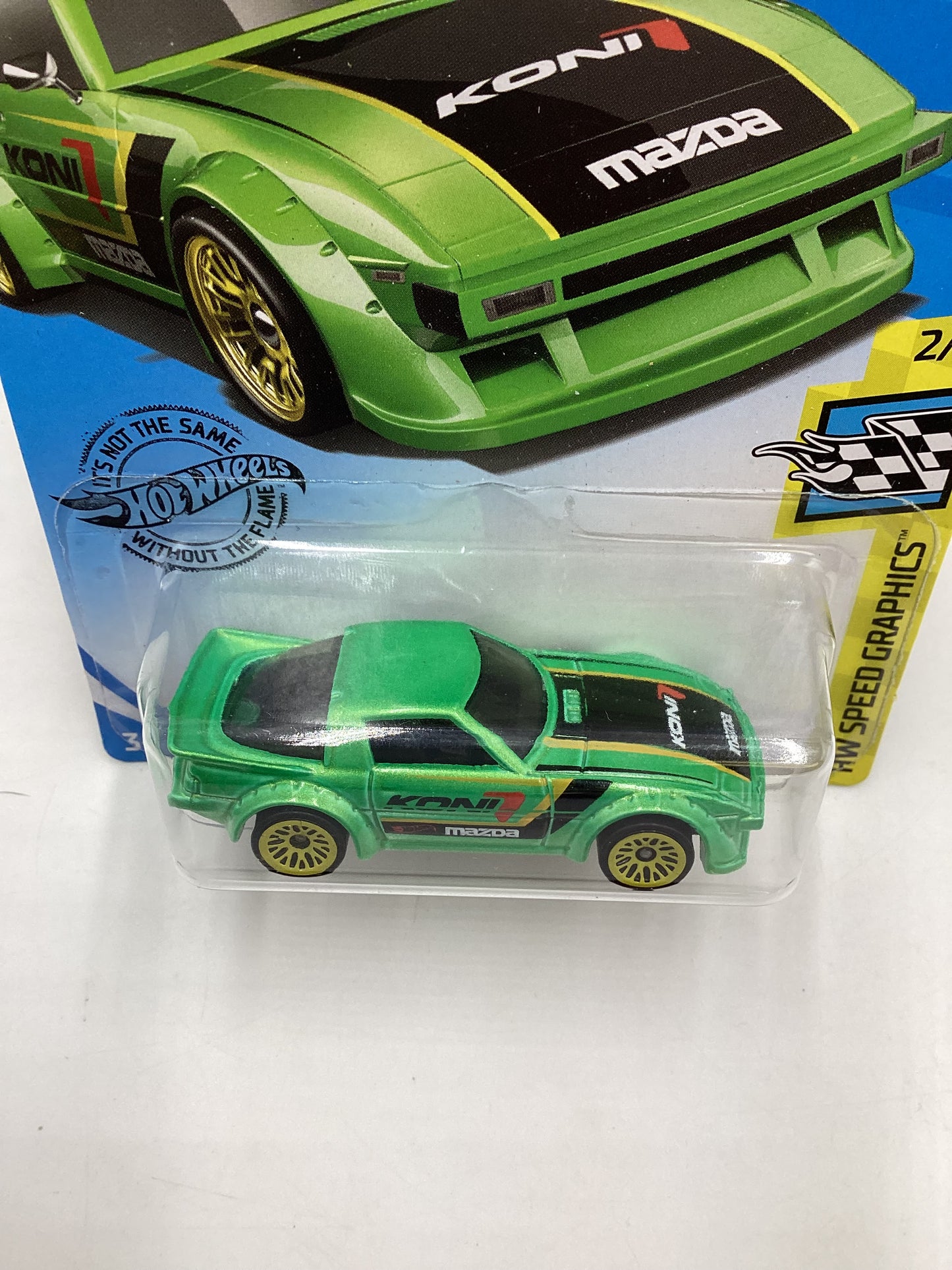 2019 Hot Wheels Speed Graphics #167 Mazda RX-7 Green 86F