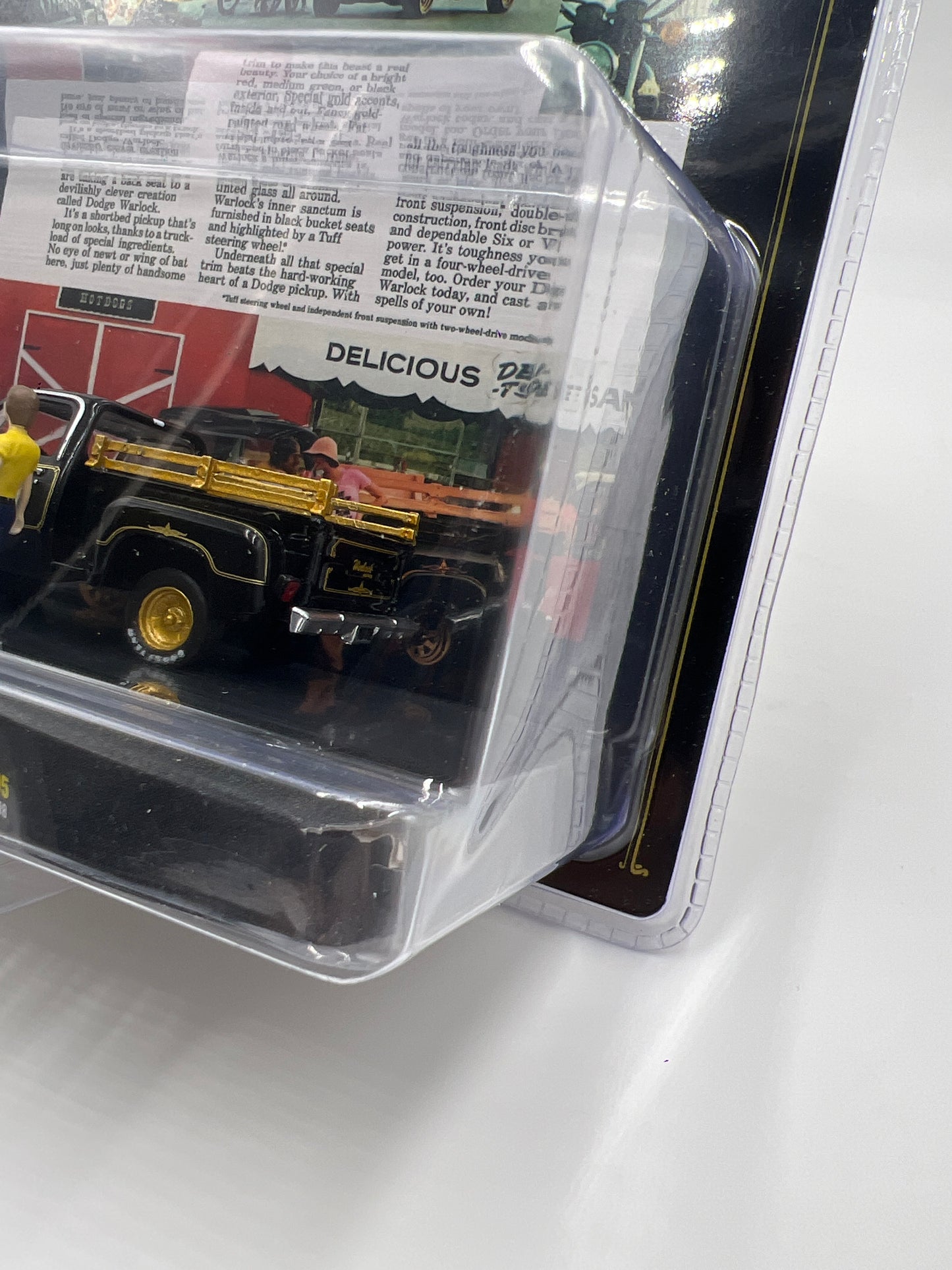 2024 M2 Machines Diorama R05 1978 Dodge Custom 100 Warlock Black 199E