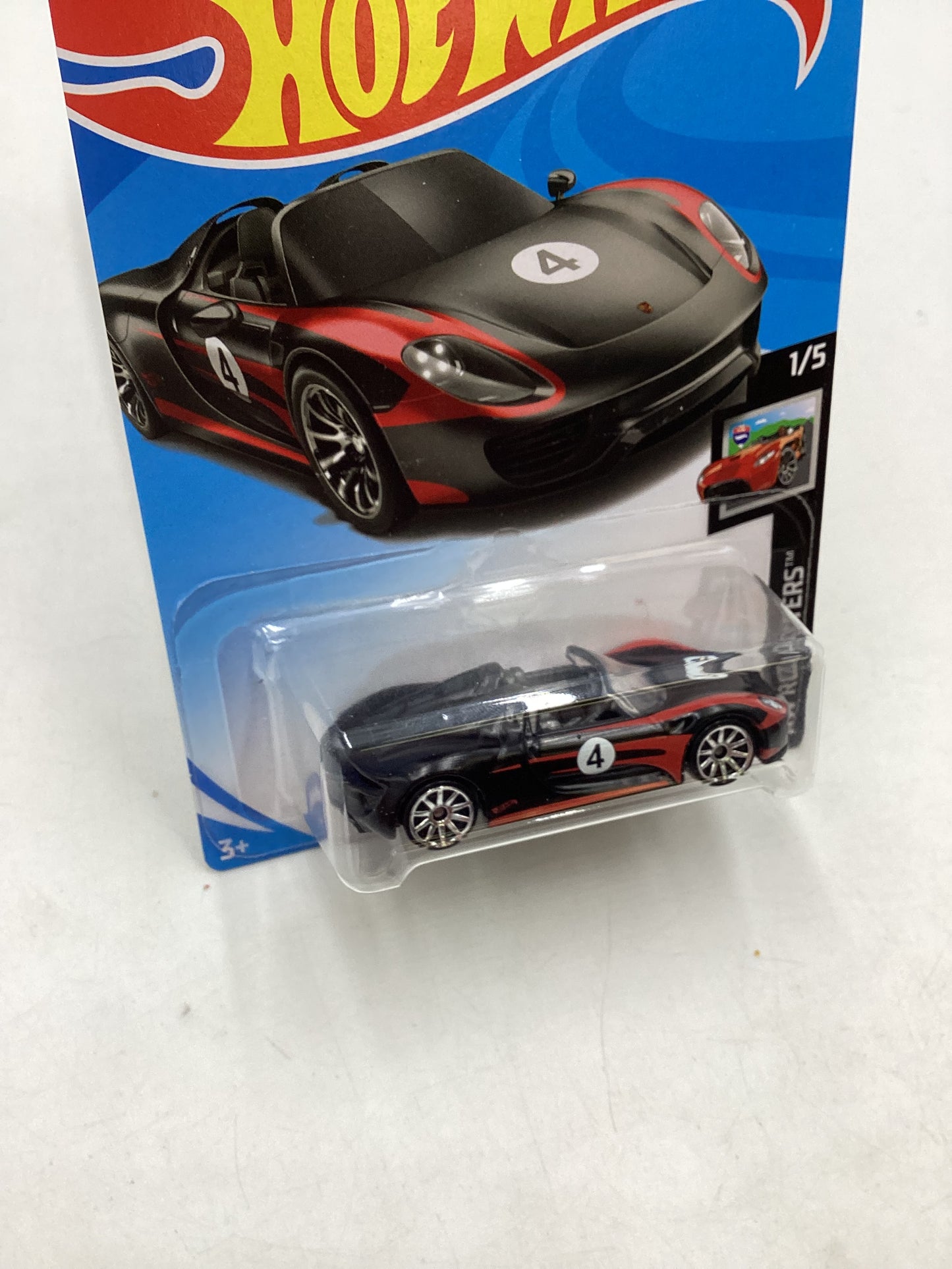 2019 Hot wheels #94 Porsche 918 Spyder Black 99B