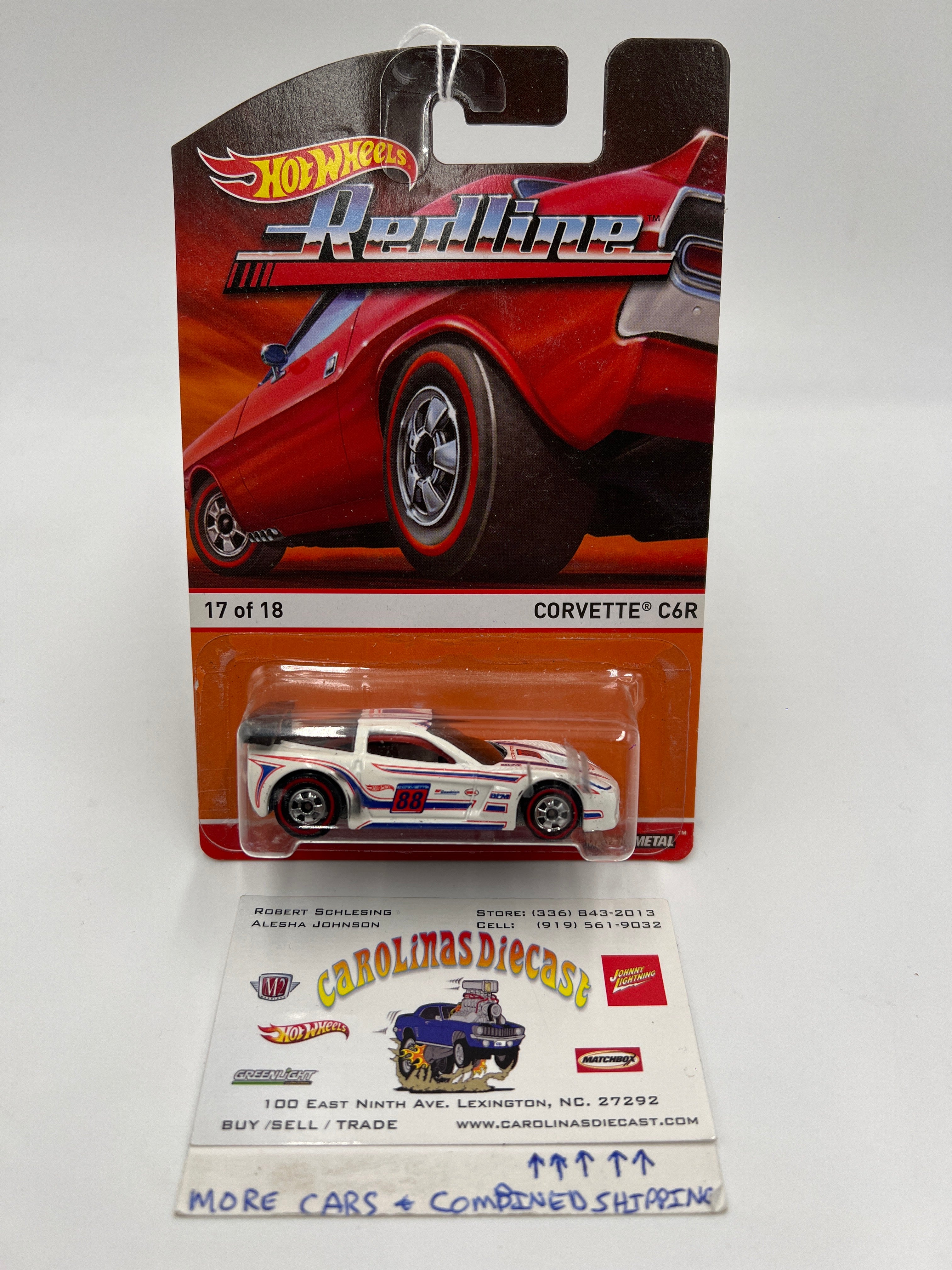 Hot Wheels Heritage Redline #17 Corvette C6R White 160N