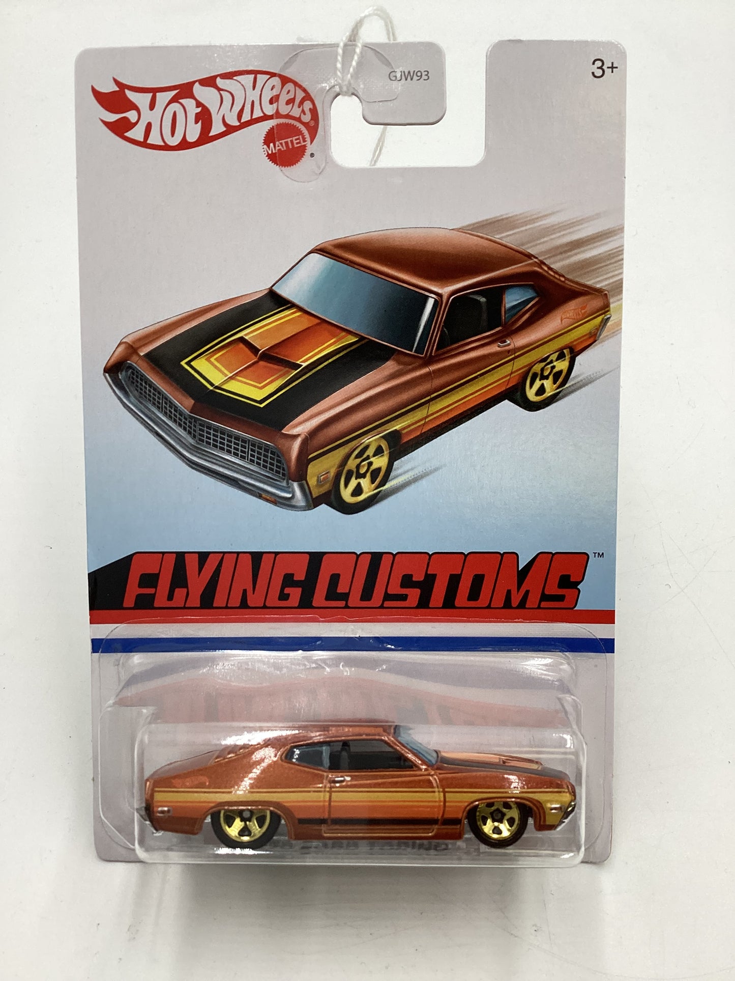 Hot Wheels Target Exclusive Flying Customs 70 Ford Torino Brown Cracked Blister