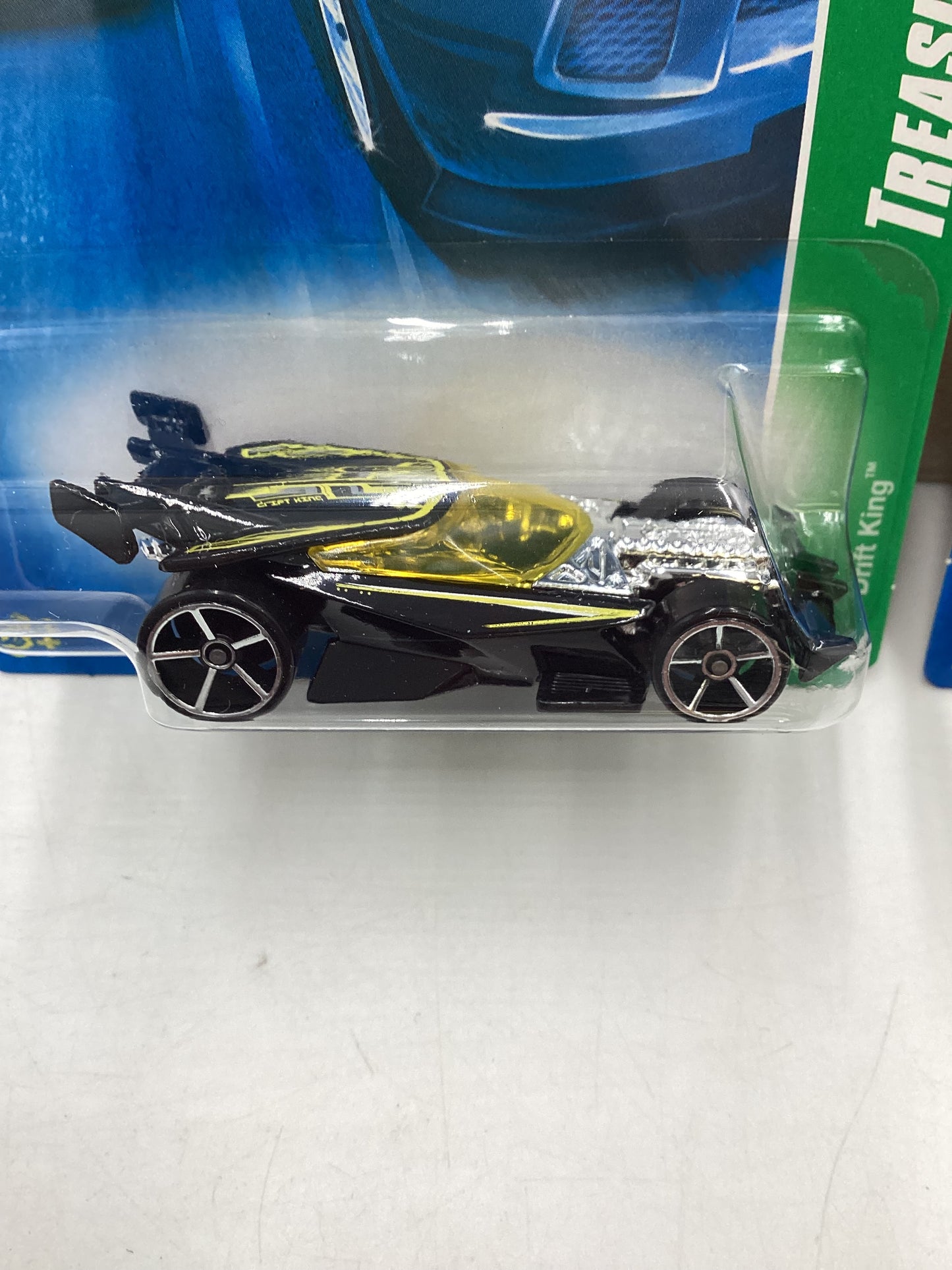 2008 Hot Wheels Super Treasure Hunt + Treasure Hunt Drift King Black #171 with protector