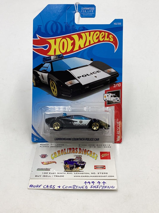 2019 Hot Wheels #142 Lamborghini Countach Pace Car 102G