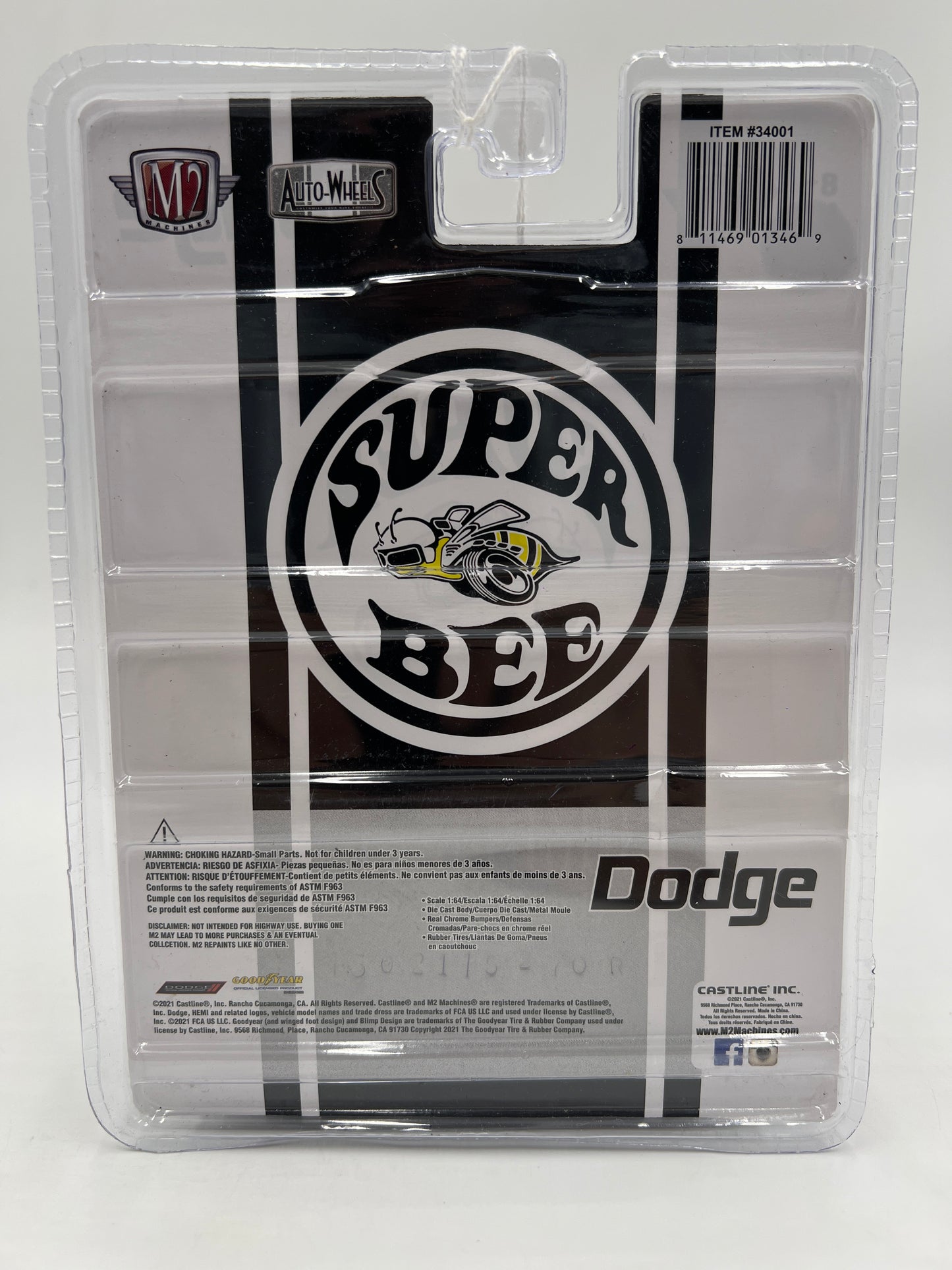 M2 Machines Auto-Wheels CHASE 1970 Dodge Super Bee 383 White R09