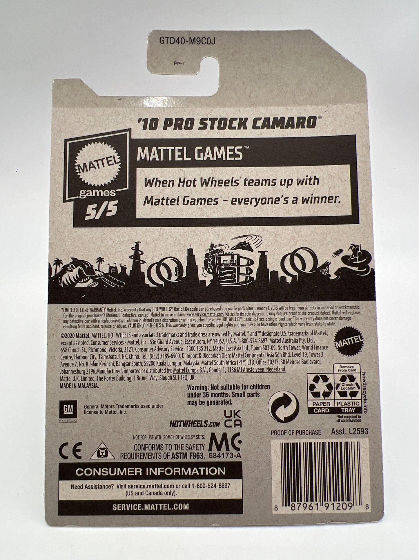 Hot Wheels Kroger Exclusive #149 10 Pro Stock Camaro Green Pictionary Jr Sketch Card W/Protector