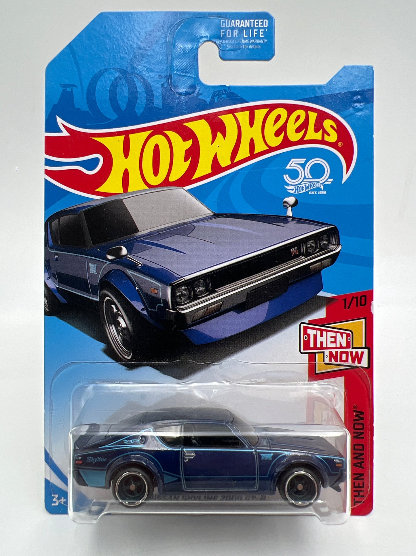 2018 Hot Wheels Super Treasure Hunt Nissan Skyline 2000 GT-R Blue W/Protector