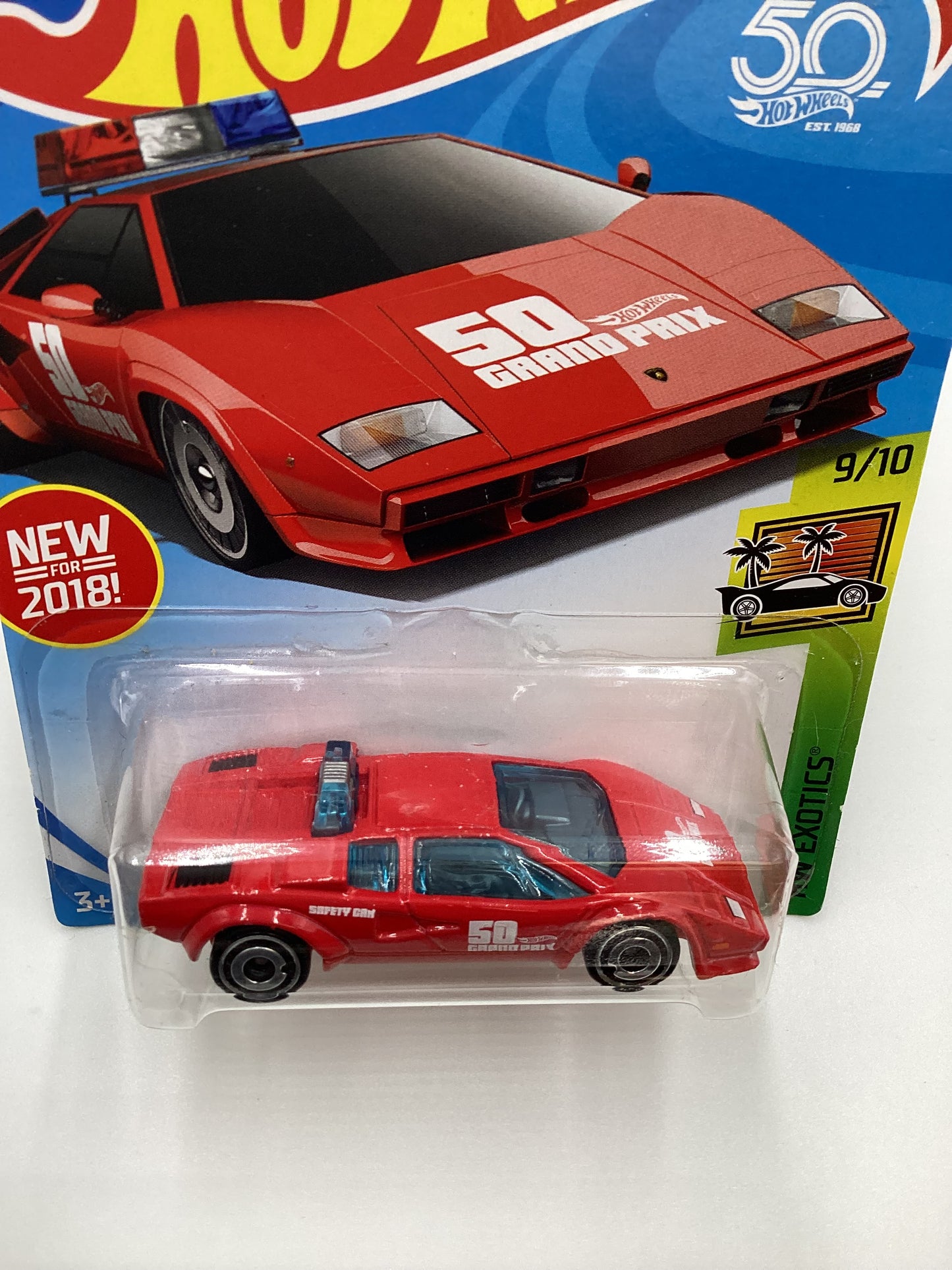 2018 Hot Wheels #217 Lamborghini Countach Pace Car Red 102C