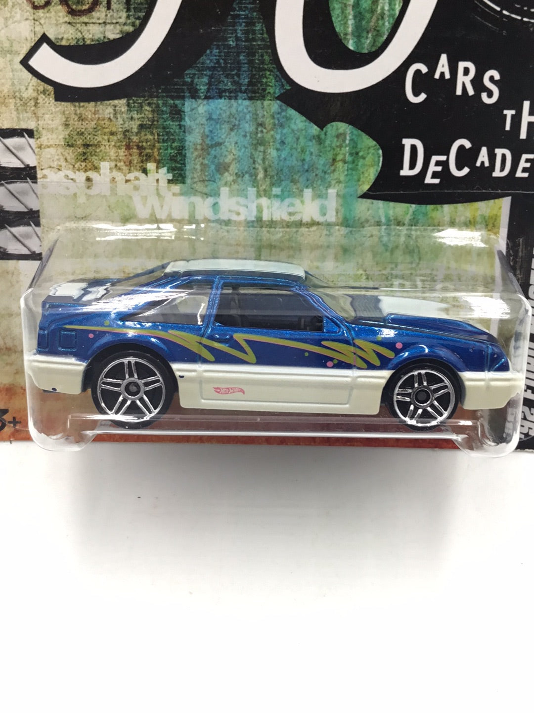 Hot wheels cars of the decades #25 1992 Ford Mustang with protector