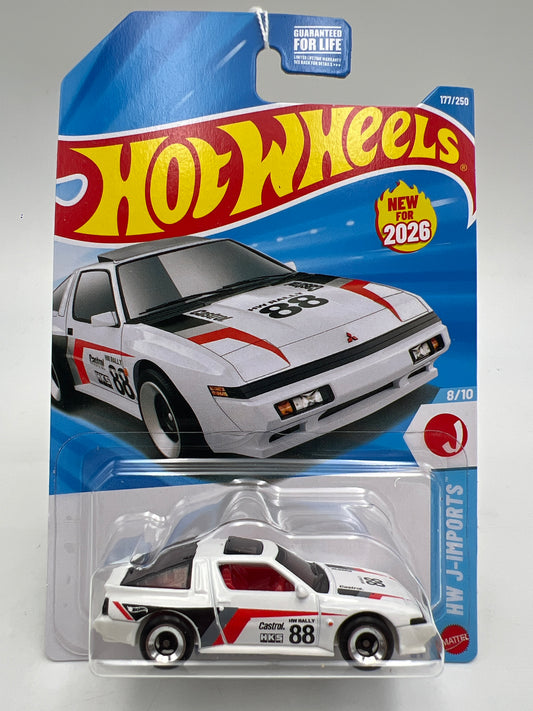 2026 Hot Wheels J Case #177 88 Mitsubishi Starion White
