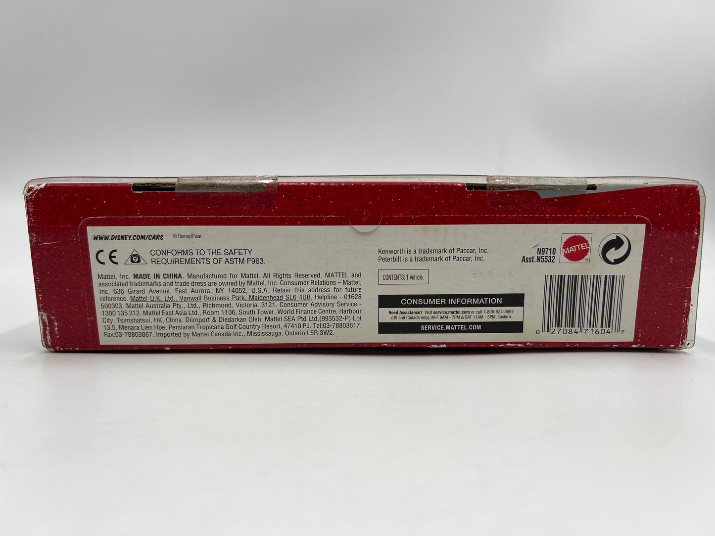 Disney Pixar The World Of Cars Hauler #7 Gil Green