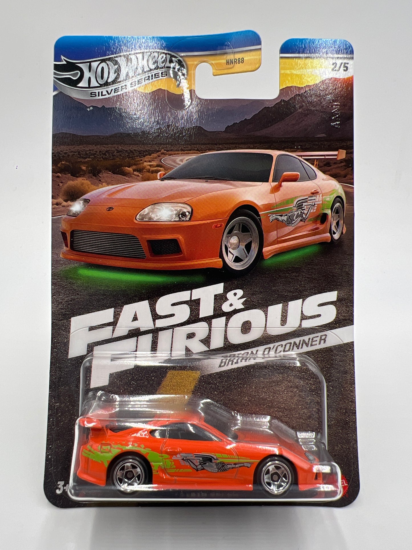 Hot Wheels Silver Series Fast & Furious Brian O’Conner #2 Toyota Supra Orange W/Protector