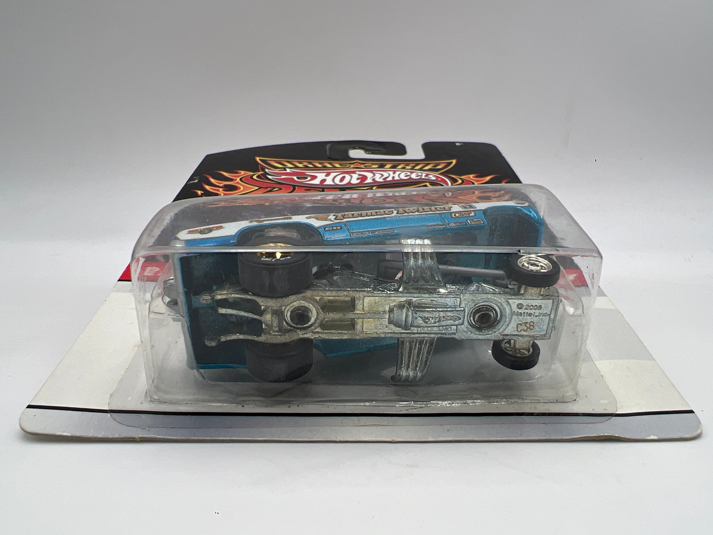 Hot Wheels Drag Strip Demons #12 70 Plymouth Duster F/C Tarmac Twister Blue W/Protector