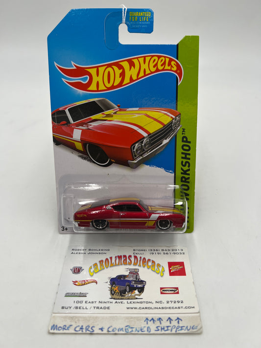 2014 Hot Wheels Workshop #235 69 Ford Torino Talladega Red 25E