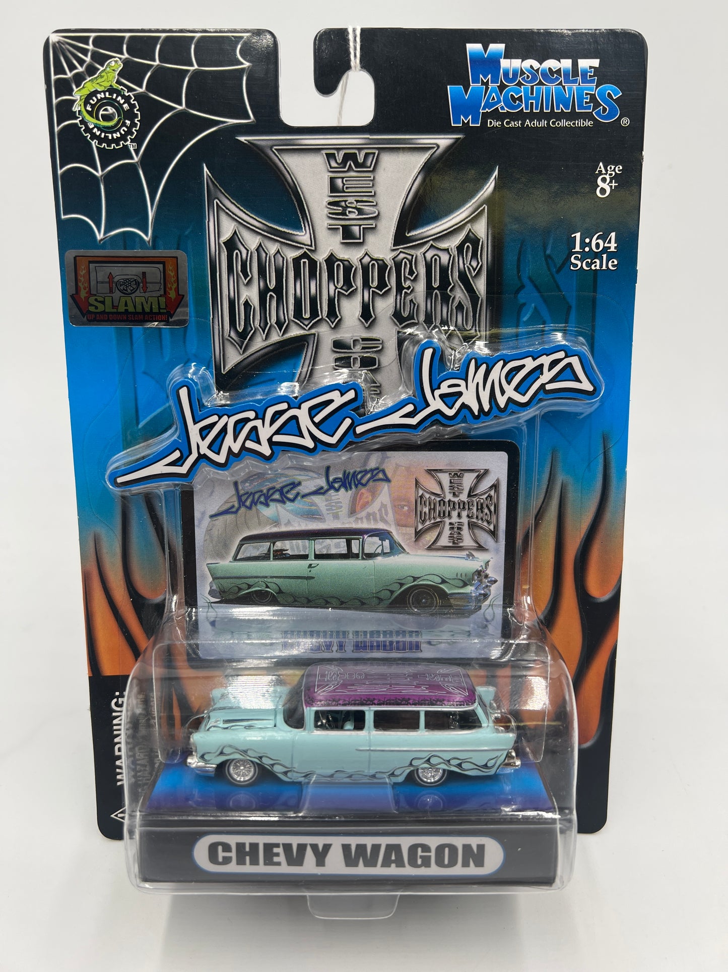 Muscle Machines West Coast Choppers Jesse James Chevy Wagon Light Blue 215A