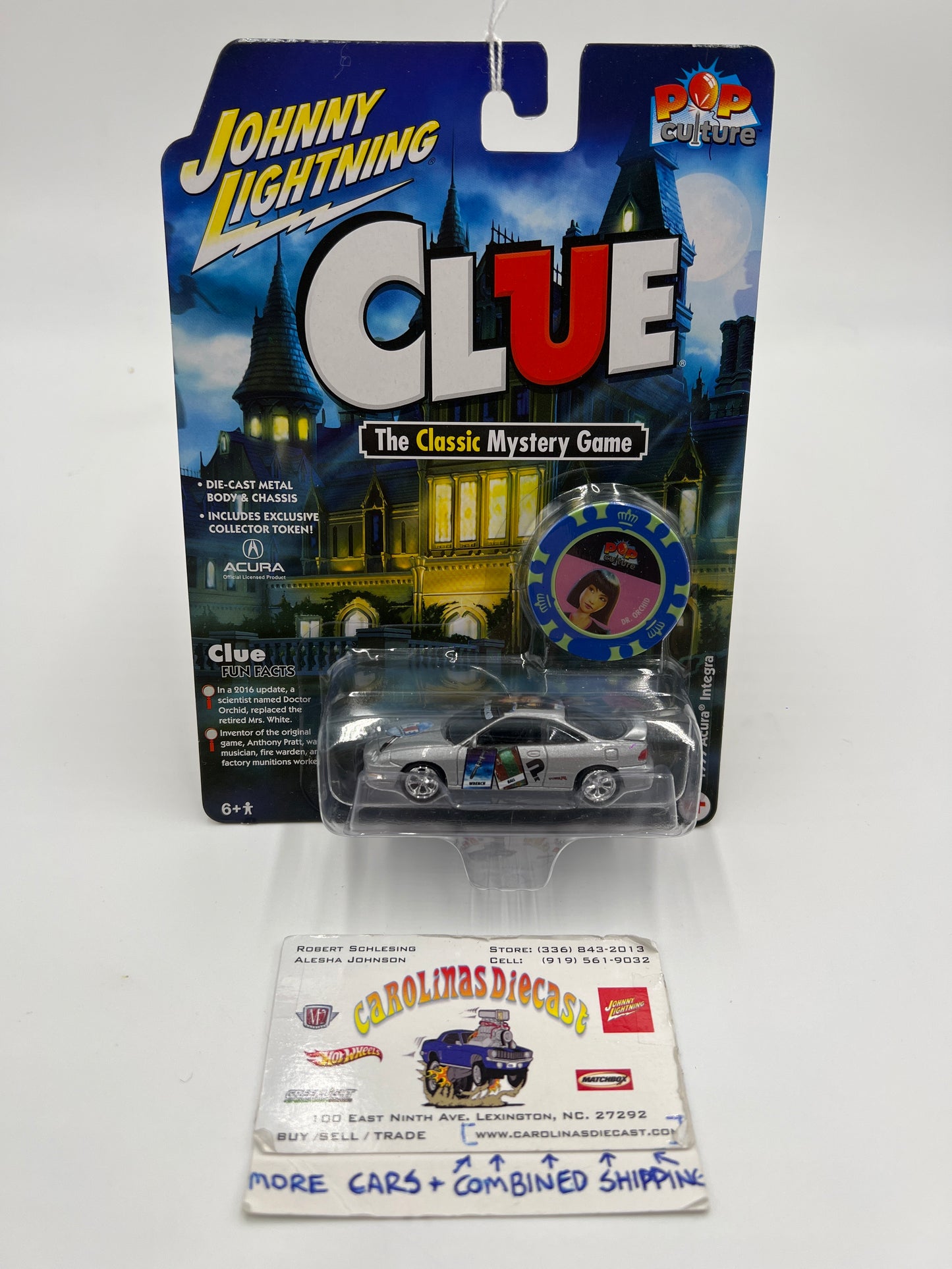 Johnny Lightning Pop Culture Clue Release 2 #4 1999 Acura Integra Silver 230E