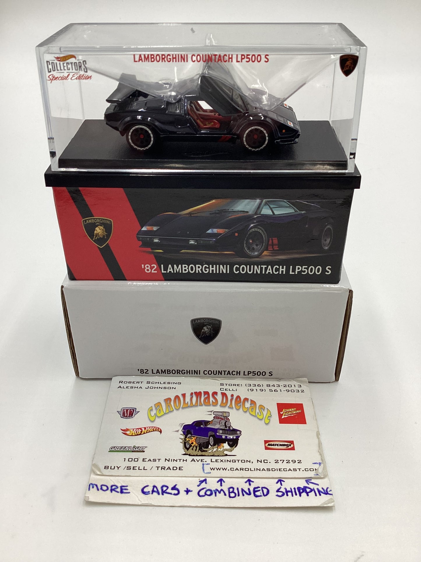 2020 Hot Wheels RLC # 03164/12000 82 Lamborghini Countach LP500 S Black