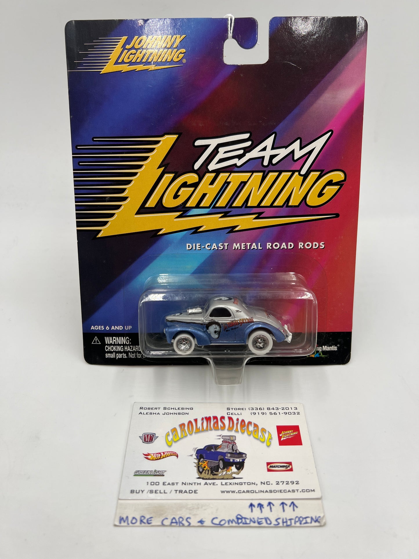 Johnny Lightning White Lightning Chase Team Lightning The Three Stooges 41 Classic Moe Howard