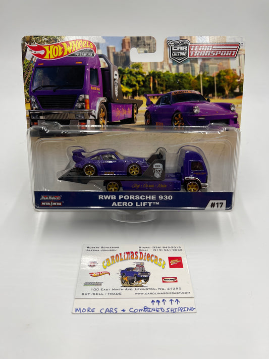 2019 HW Team Transport #17 RWB Porsche 930 & Aero Lift Purple W/Protector