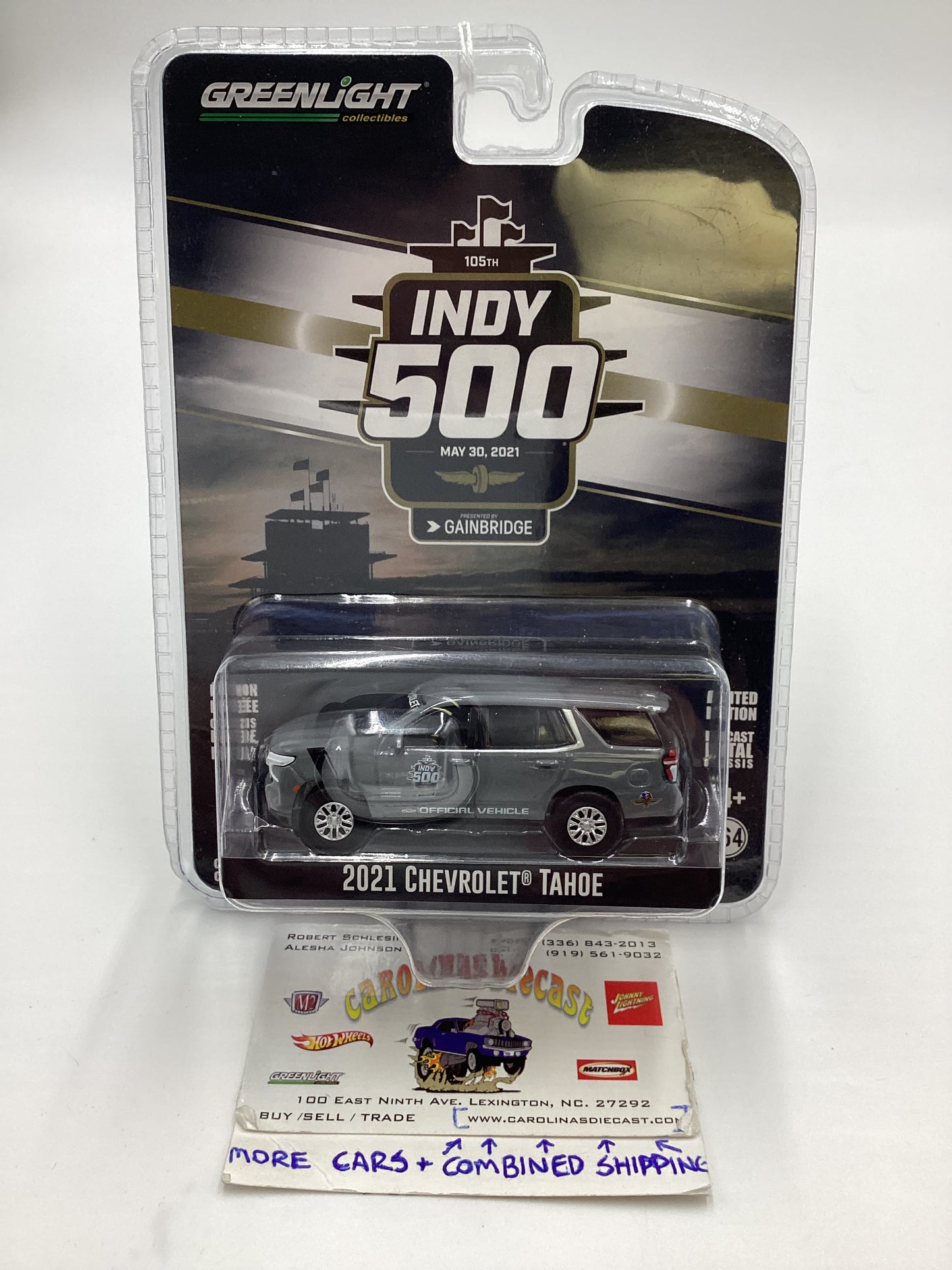 Greenlight Collectibles 105th Indy 500 2021 Chevrolet Tahoe Gray 180B