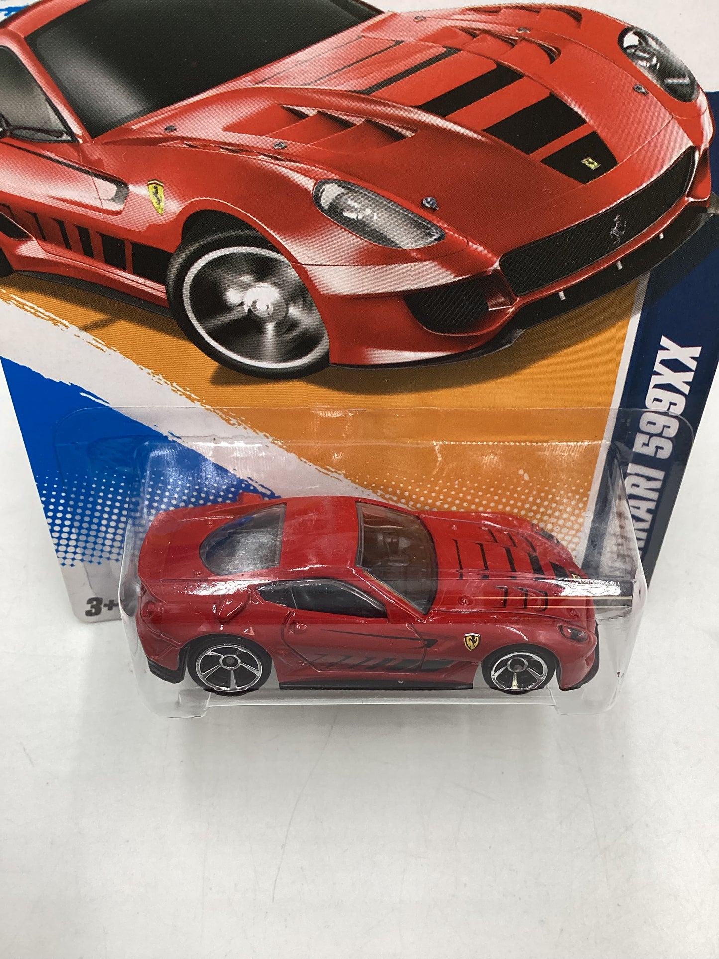 2012 Hot wheels #125 Red Ferrari 599XX with protector