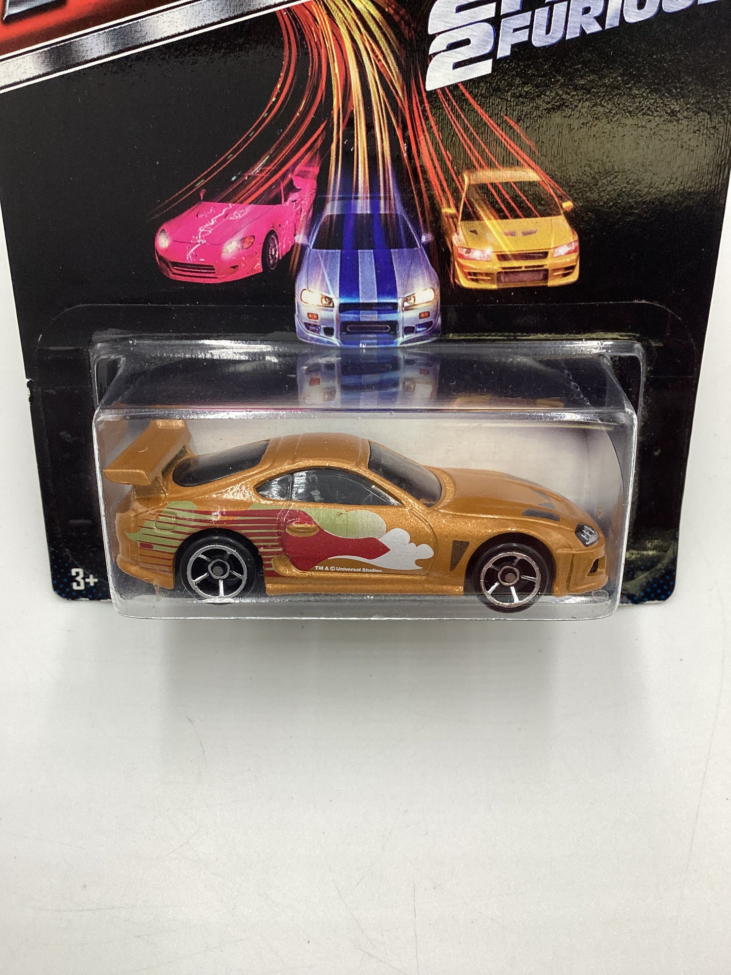 2015 Hot Wheels Fast & Furious #2 94 Toyota Supra Gold W/Protector