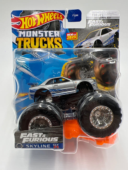 2023 Hot Wheels Monster Trucks Fast & Furious Nissan Skyline GT-R R34 129C