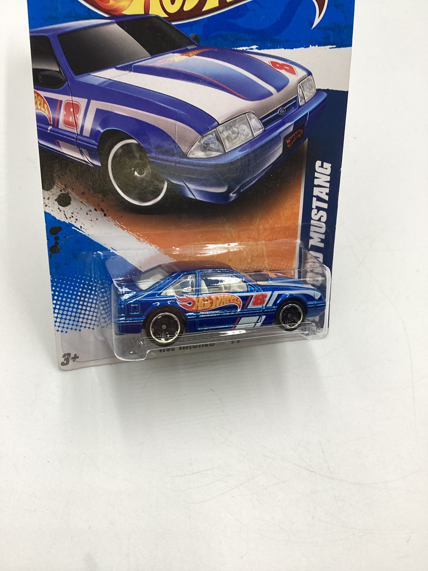 2011 Hot Wheels HW Racing #159 92 Ford Mustang Blue Green Lantern Card 19C