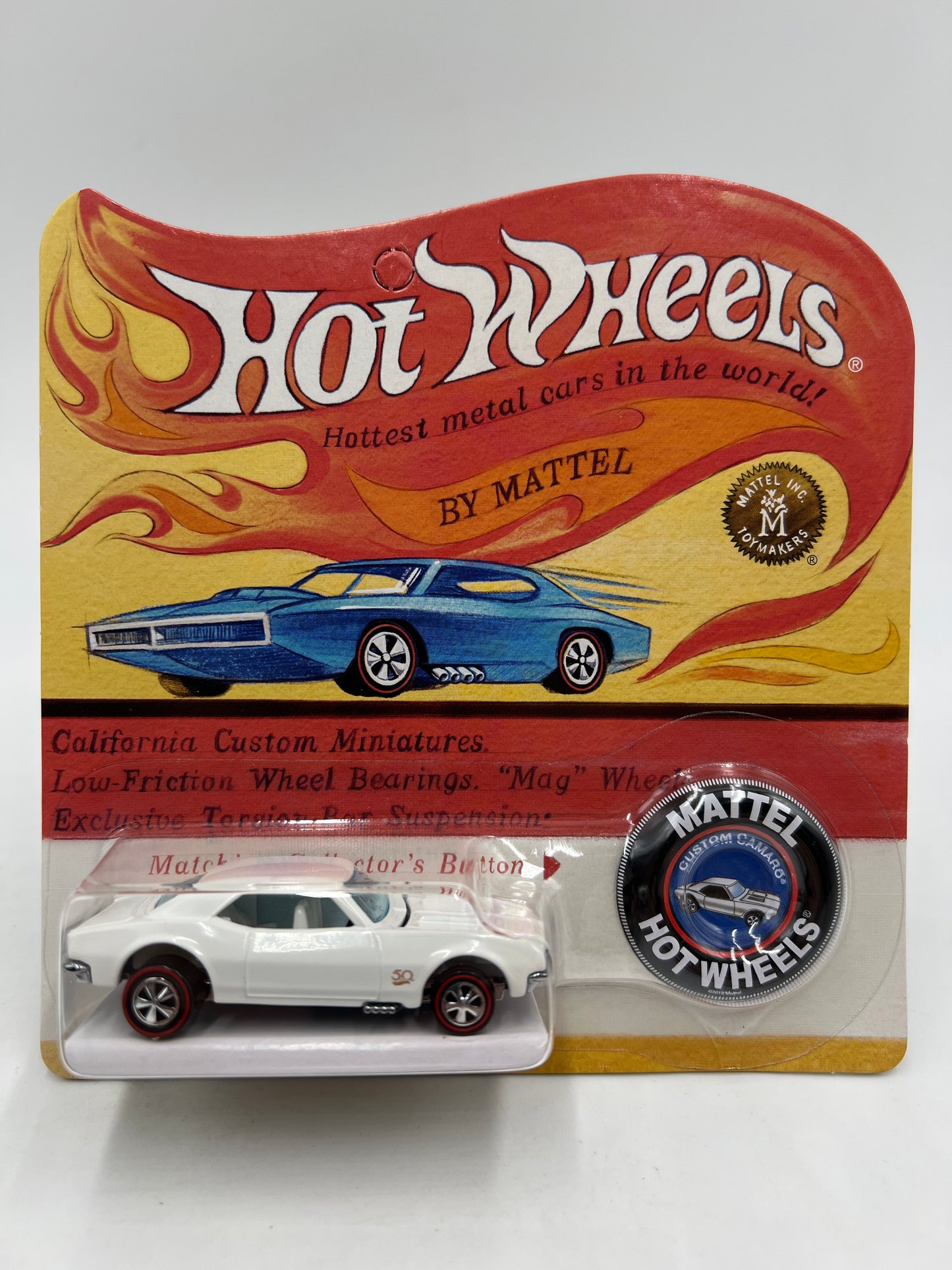 2018 Hot Wheels RLC #11326/12000 Custom Camaro White W/Protector
