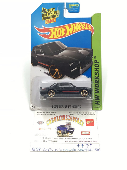 2014 Hot Wheels #225 Nissan Skyline H/T 2000GT-X 007 (Bad Card)