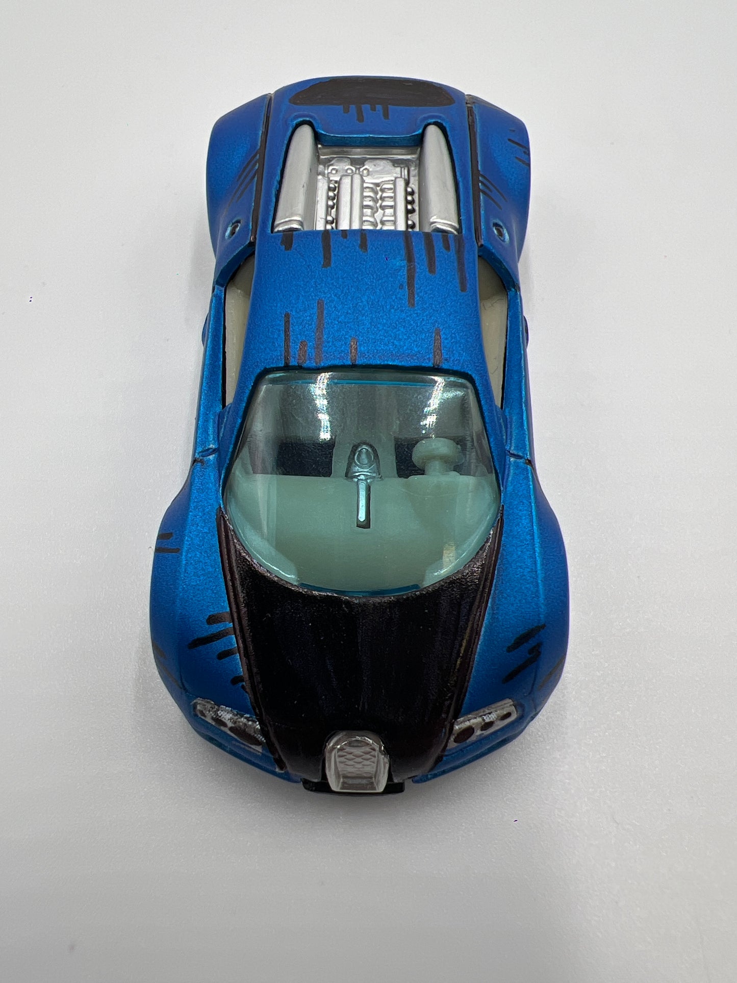 Hot Wheels Bugatti Veyron Satin Blue Loose CUSTOM