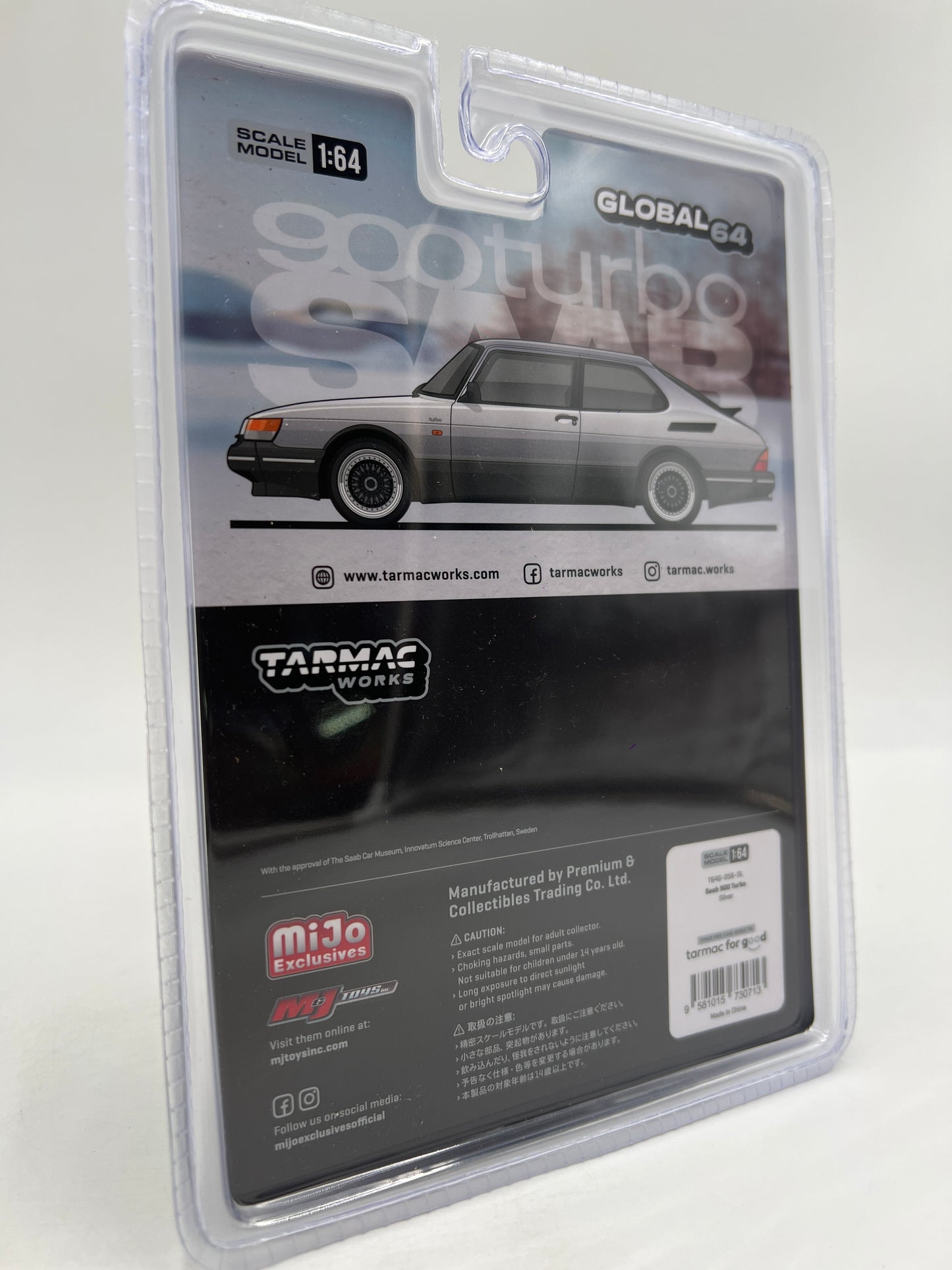 Tarmac Works Mijo Exclusives Saab 900 Turbo Silver #56 240A