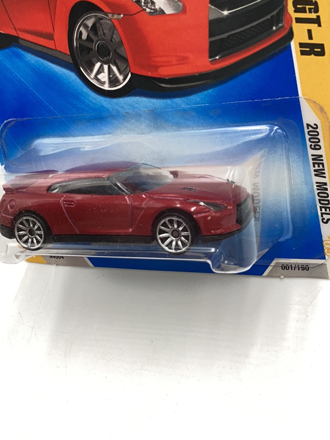 2009 Hot Wheels #1 2009 Nissan GT-R Red with protector